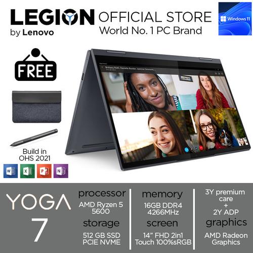 [EZO.2400358] Lenovo Yoga 7 2in1 Touch RYZEN 5 5600 16GB 512ssd W11+OHS 14"FHD 7WID