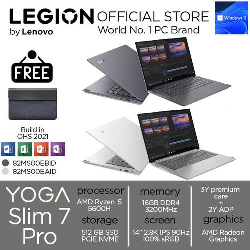 [EZO.2400365] Lenovo Yoga Slim 7 Pro Ryzen 5 5600 16GB 512SSD W11+OHS 14.0 2.8K EBID
