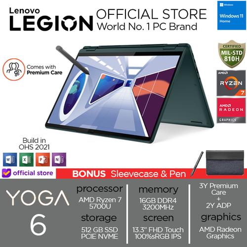 [EZO.2400367] Lenovo Yoga 6 Ryzen 7 5700 16GB 512SSD W11+OHS 13.3FHD IPS Touch BEID