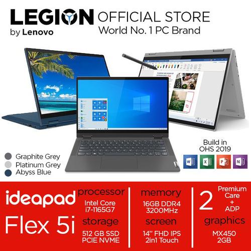 [EZO.2400368] Lenovo Flex 5i 14 i7 1165G7 16GB 512SSD MX450 2GB W10+OHS 14.0FHD IPS