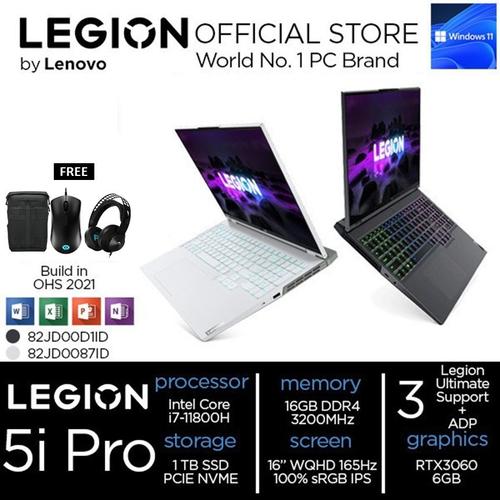 [EZO.2400382] Lenovo Legion 5i Pro i7 11800 16GB 1TBSSD RTX3060 6GB 16" 165Hz D1ID