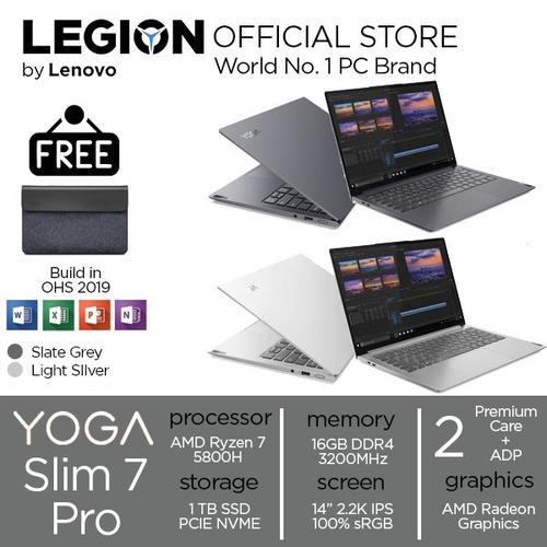 [EZO.2400384] Lenovo Yoga Slim 7 Pro 14 Ryzen 7 5800 16GB 1TBSSD W10+OHS 2.2K 2MID