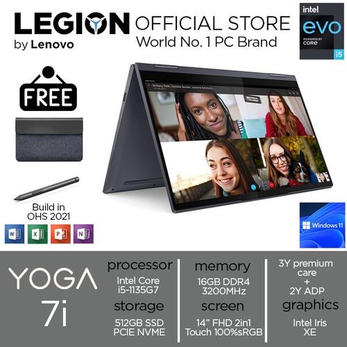 [EZO.2400404] Lenovo YOGA 7i 14 2in1 Touch i5 1135G7 16GB 512ssd W11+OHS 14"FHD N1ID