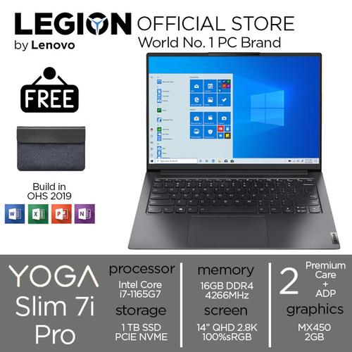 [EZO.2400419] Lenovo Yoga Slim 7i PRO i7 1165G7 16GB 1TBssd MX450 2GB 14" 2.8K 5UID