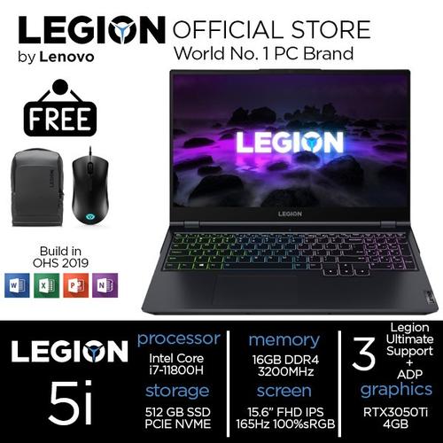 [EZO.2400422] Lenovo Legion 5i i7 11800H 16GB 512ssd RTX3050TI 4GB OHS 15.6FHD 18ID