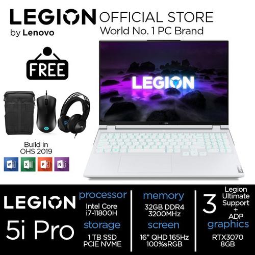 [EZO.2400423] Lenovo Legion 5i Pro i7 11800 32GB 1TBssd RTX3070 8GB W10+OHS 16" 5PID