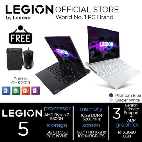 [EZO.2400424] Lenovo Legion 5 Ryzen 7 5800H 16GB 512ssd RTX3060 6GB W10 15.6FHD F0ID