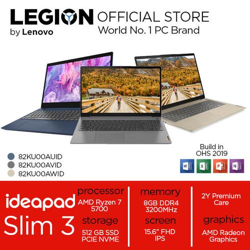 [EZO.2400430] Lenovo Ideapad Slim 3 15 Ryzen 7 5700 8GB 512ssd Vega8 W10+OHS 15.6FHD