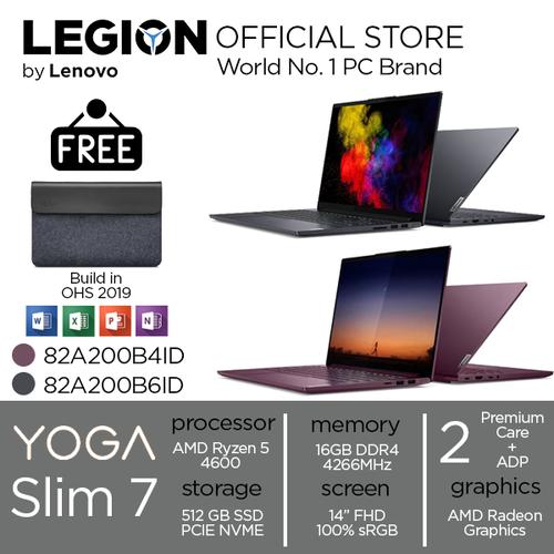 [EZO.2400437] Lenovo Yoga Slim 7 14 Ryzen 5 4600 16GB 512ssd Vega6 W10 14" B4ID/B6ID