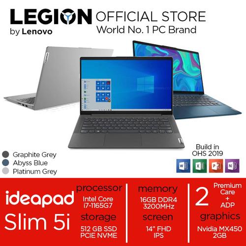 [EZO.2400441] Lenovo Ideapad Slim 5i i7 1165G7 16GB 512ssd MX450 2GB W10+OHS 14.0FHD