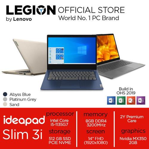 [EZO.2400445] Lenovo Ideapad Slim 3i 14 i5 1135G7 8GB 512ssd MX350 2GB W10+OHS 14"