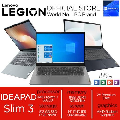 [EZO.2400449] Lenovo Ideapad Slim 3 14 Ryzen 7 5700 8GB 512ssd Vega7 W10+OHS 14.0FHD