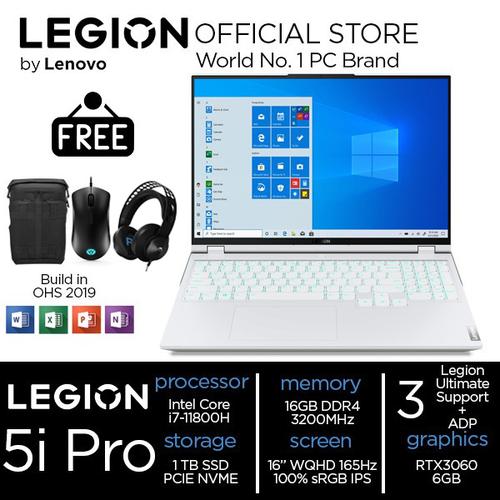 [EZO.2400457] Lenovo Legion 5i Pro i7 11800 16GB 1TBssd RTX3060 6GB W10+OHS 16" 18ID