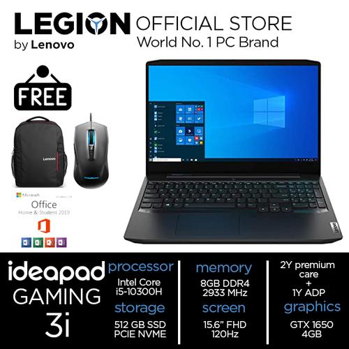 [EZO.2400458] Lenovo Gaming 3i 15 6LID i5 10300 8GB 512ssd GTX1650 4GB W10+OHS 120Hz