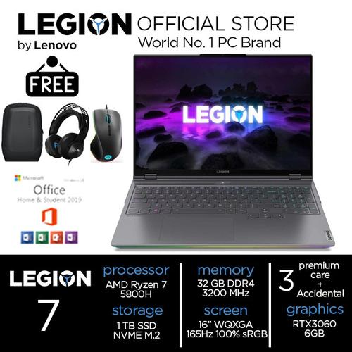 [EZO.2400460] Lenovo Legion 7 Ryzen 7 5800H 32GB 1TBssd RTX3060 6GB W10+OHS 16" 9UID