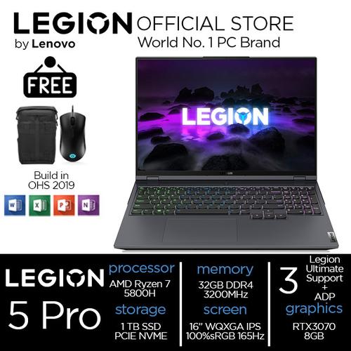 [EZO.2400462] Lenovo Legion 5 Pro Ryzen 7 5800H 32GB 1TBssd RTX3070 8GB W10 16" BGID