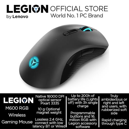 [EZO.2400475] Mouse Wireless Gaming Lenovo Legion M600 RGB - GY50X79385