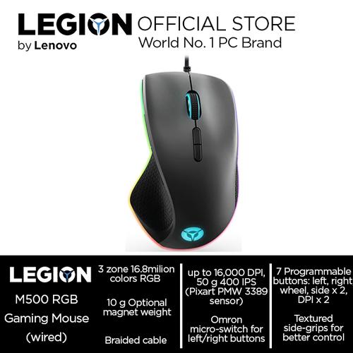[EZO.2400476] Mouse Gaming Lenovo Legion M500 RGB Gaming Mouse (wired) - GY50T26467