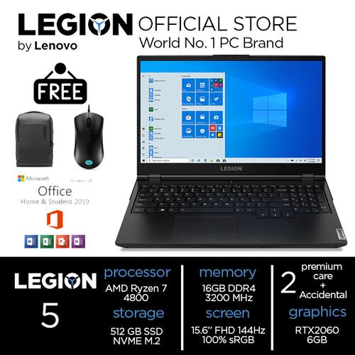[EZO.2400504] Legion 5 A7ID Ryzen 7 4800H 16GB 512SSD RTX2060 6GB 15.6FHD 144Hz W10