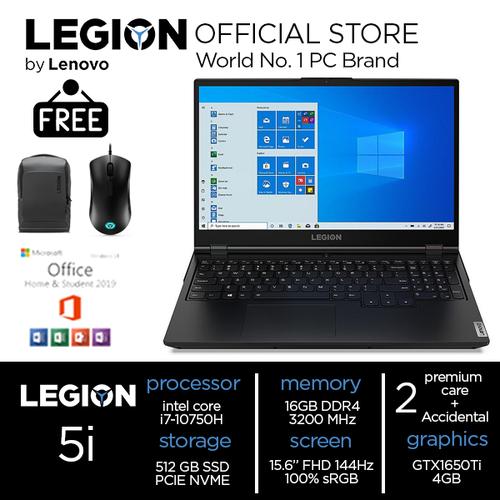[EZO.2400506] Lenovo Legion 5i K9ID i7 10750 16GB 512ssd GTX1650Ti 4GB W10 15.6FHD