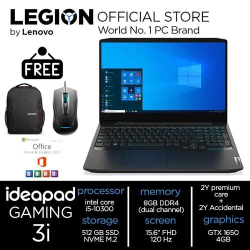 [EZO.2400517] Lenovo Gaming 3i KEID i7 10750 16GB 512ssd GTX1650Ti 4GB W10+OHS 120Hz