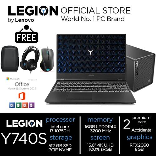[EZO.2400519] Lenovo Legion Y740S 1YID i7 10750 16GB 512ssd W10 + GPU Dock RTX2060