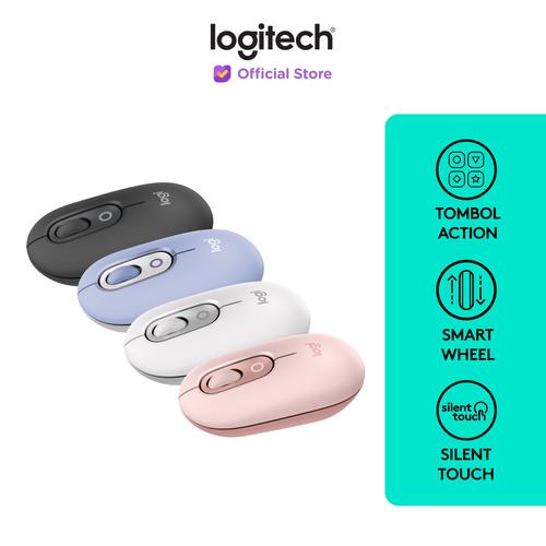 [EZO.8500007] Logitech POP ICON MOUSE, Ringkas dan Portabel, Mouse Bluetooth Nirkabel dengan Tombol yang Dapat Diprogram dan Klik Hening, Easy-Switch Antar Maksimum 3 Perangkat: Laptop, Tablet, PC
