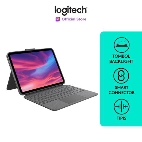 [EZO.8500147] Logitech Combo Touch Keyboard Case Backlit Trackpad for iPad 10th Gen & A16