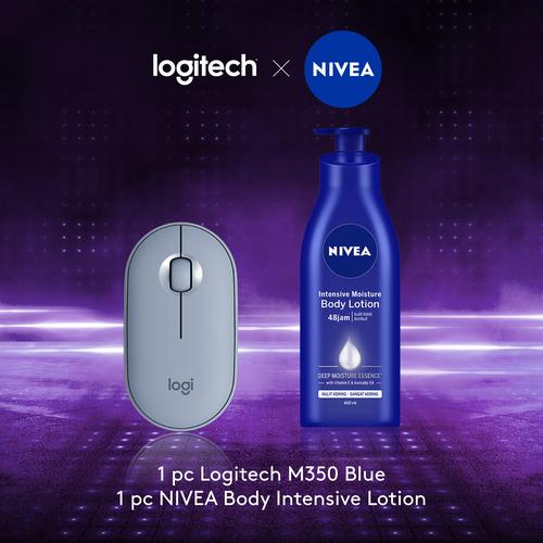 [EZO.8500157] Logitech X NIVEA Exclusive Bundle - M350 Mouse Wireless Blue