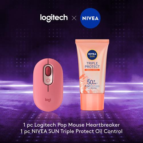 [EZO.8500158] Logitech X NIVEA Exclusive Bundle - POP Mouse Heartbreaker