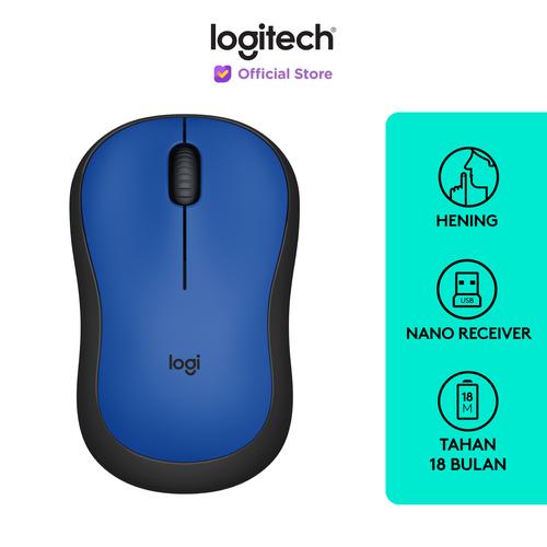 [EZO.8500207] Logitech M221 Mouse Wireless Silent Click - Blue