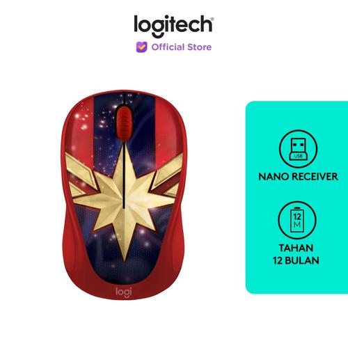 [EZO.8500214] Logitech M238 Marvel Collection Wireless Mouse - CAPTAIN MARVEL