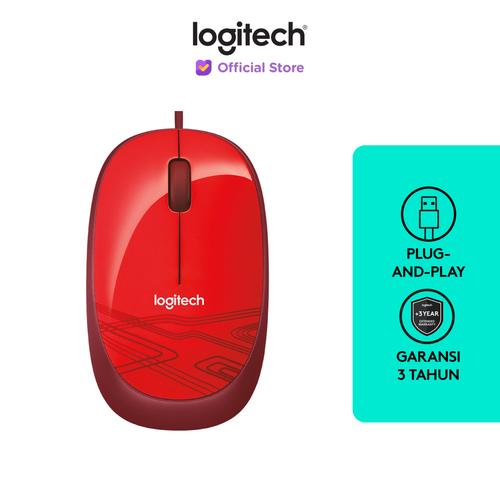 [EZO.8500246] Logitech M105 Mouse Kabel USB Optical - Red