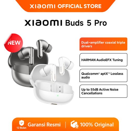 [EZO.3200012] Xiaomi Buds 5 Pro | Dual-amplifier coaxial triple drivers | HARMAN AudioEFX Tuning | Qualcomm aptX Lossless audio | TWS [Official Store]