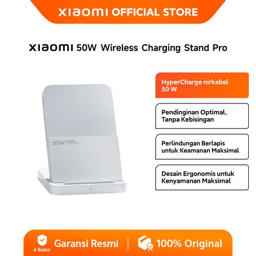 [EZO.3200023] Xiaomi 50W Wireless Charging Stand Pro | HyperCharge nirkabel 50 W | Pendinginan Optimal | Perlindungan Berlapis | Desain Ergonomis [Official Store]