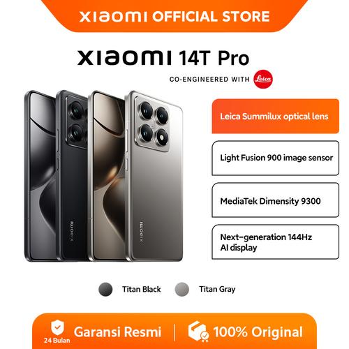 [EZO.3200034] Xiaomi 14T Pro (12/256) | Leica Summilux optical lens | MediaTek Dimensity 9300+ | 144Hz AI display [Official Store]