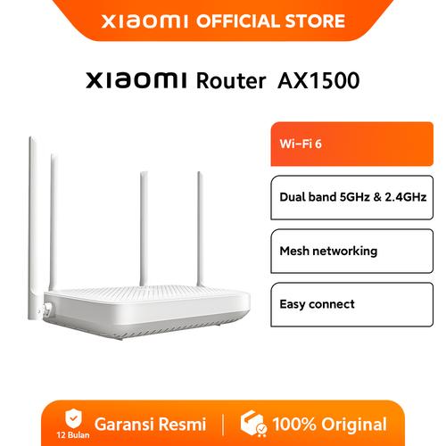 [EZO.3200041] Xiaomi Router AX1500 | Wi-Fi 6 Konektivitas Era Baru | Jaringan hingga 1500 Mbps | Jaringan Mesh System | 5 GHz [Official Store]