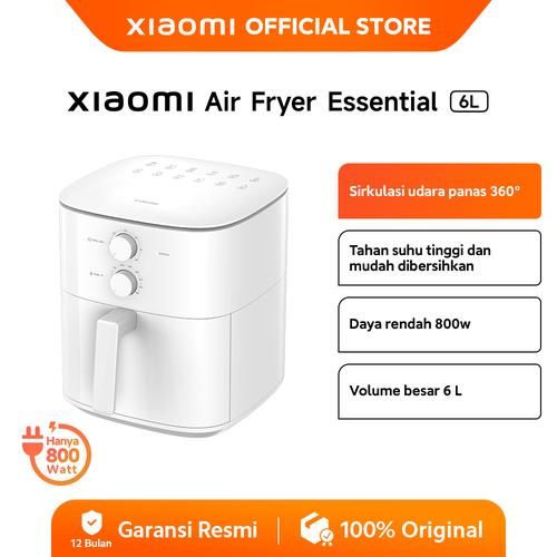 [EZO.3200050] Xiaomi Air Fryer Essential 6L | Sirkulasi panas 360° | Tahan suhu tinggi | Mudah dibersihkan | 6L | Penggorengan tanpa minyak [Official Store]