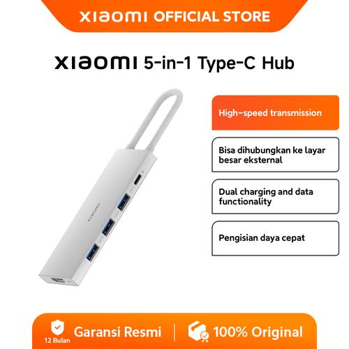 [EZO.3200054] Xiaomi 5-in-1 Type-C Hub | High-speed transmission | Dual charging and data functionality | Pengisian daya cepat [Official Store]
