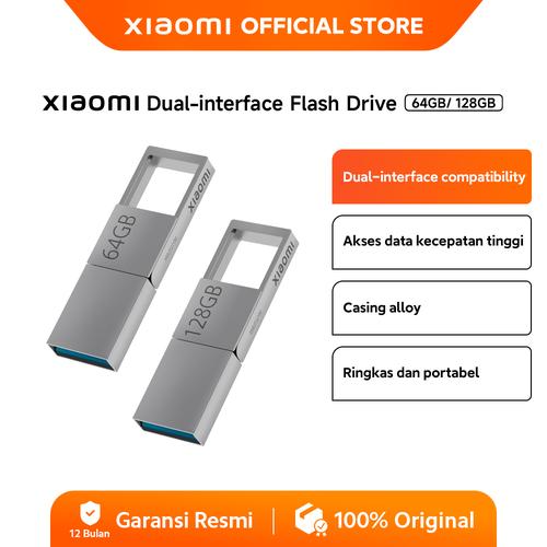 [EZO.3200055] Xiaomi Dual-interface Flash Drive (64GB) (128GB) | Dual-interface compatibility | Akses data cepat | Casing alloy | Flash disk [Official Store]