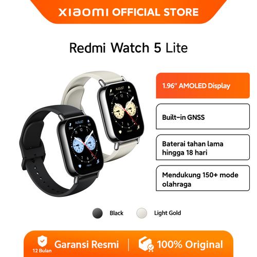 [EZO.3200061] Xiaomi Redmi Watch 5 Lite | 1.96" AMOLED Display | Built-in GNSS | Baterai hingga 18 hari | 150+ mode olahraga [Official Store]
