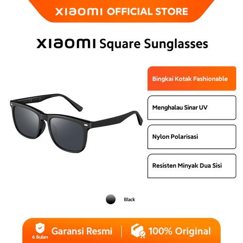 [EZO.3200067] Xiaomi Square Sunglasses | Bingkai Kotak Fashionable | Menghalau Sinar UV | Nylon Polarisasi | Resisten Minyak | Kacamata [Official Store]