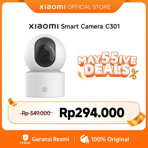 [EZO.3200072] Xiaomi Smart Camera C301 | CCTV Indoor | 2K Ultra-clear HD | 3MP | AI Pendeteksi Manusia | Rotasi 360° dan Vertikal 107° | Fitur Call 2 Arah [ Official Store ]