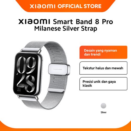[EZO.3200095] Official Xiaomi Smart Band 8 Pro Milanese Silver Strap