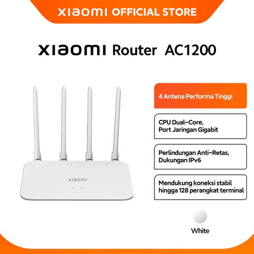 [EZO.3200117] Official Xiaomi Router AC1200 | CPU Dual-Core | Port Jaringan Gigabit | 4 Antena Performa Tinggi | Perlindungan Anti-Retas | Dukungan IPv6 | Dioptimalkan untuk Xiaomi Smart Home