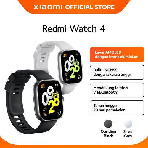[EZO.3200124] Official Xiaomi Redmi Watch 4 | Layar AMOLED 1,97" ultra-lebar GNSS multi-sistem bawaan