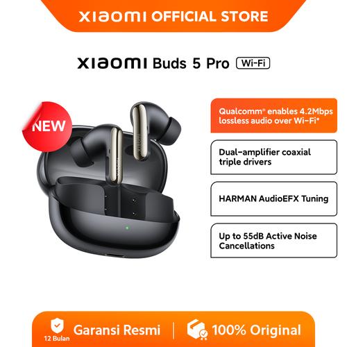 [EZO.3200169] Xiaomi Buds 5 Pro Wi-Fi | Qualcomm enables 4.2 Mbps lossless audio over Wi-Fi | HARMAN AudioEFX Tuning |  Dual-amplifier coaxial triple drivers [Official Store]