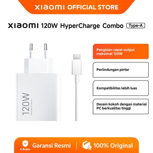 [EZO.3200175] Xiaomi 120W HyperCharge Combo Tipe-A | Output daya hingga 120W | Perlindungan Pintar | Kompatibilitas Luas [Official Store]