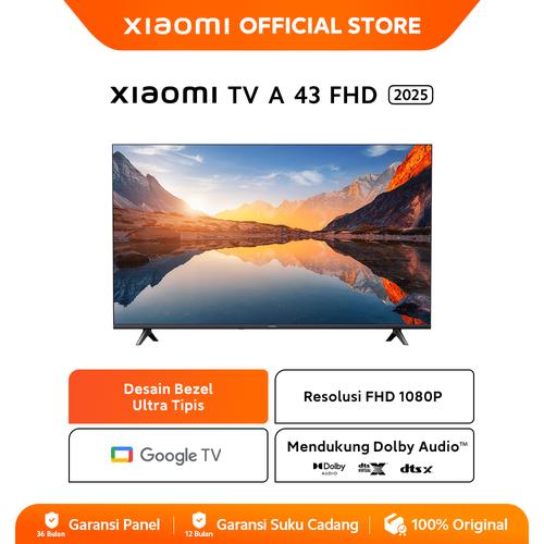 [EZO.3200186] Xiaomi Google TV A 43 2025 FHD | Google TV | Dolby Audio, DTS:X, dan DTS | Smart TV [ Official Store ]
