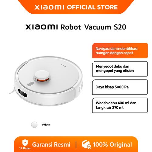 [EZO.3200187] Xiaomi Robot Vacuum S20 | 5000 Pa | Wadah 400ml Tangki Air 270ml | Penyedot Debu dan Pengepel | Menyedot Semua Jenis Kotoran [ Official Store ]